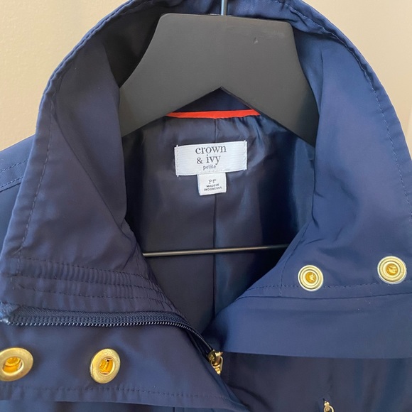 Women’s Crown & Ivy Lightweight Jacket Navy Petite Small - Picture 2 of 6
